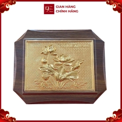 Tranh Đồng Hoa Sen ( 20x25cm ) - Cửu Diệu Thiên - SH032