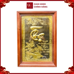 Tranh Đồng Chữ Thọ ( 48x68cm ) - Cửu Diệu Thiên - THN193