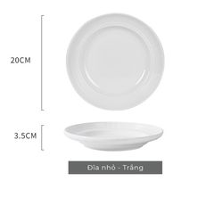 Bộ bát đĩa gốm sứ Tịnh Sắc phong cách Bắc Âu - TC87