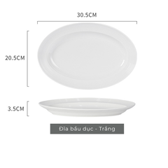 Bộ bát đĩa gốm sứ Tịnh Sắc phong cách Bắc Âu - TC87