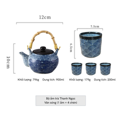 Bộ ấm trà Thanh Ngọc - PT107