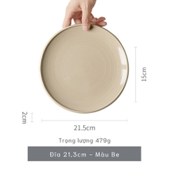 Bộ bát đĩa thượng hạng Minimalis - trơn pastel màu multi - GT04