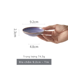 Bộ chén bát đĩa phong cách Bắc Âu thượng hạng - vân sọc nhỏ nhiều màu - Không chì - Chịu được nhiệt độ cao - GT06