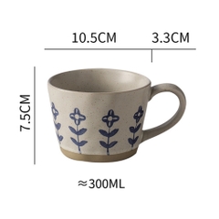 Cốc sứ phong cách thủ công Nhật Bản nhiều họa tiết - PT69