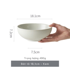 Bộ chén bát đĩa phong cách Bắc Âu thượng hạng - vân sọc nhỏ nhiều màu - Không chì - Chịu được nhiệt độ cao - GT06