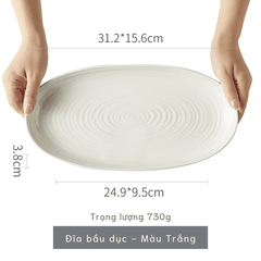 Bộ bát đĩa thủ công Creamy Lavender- vân tròn nhiều lớp tím be - GT02
