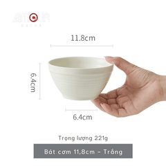 Bộ bát đĩa thủ công Creamy Lavender- vân tròn nhiều lớp tím be - GT02