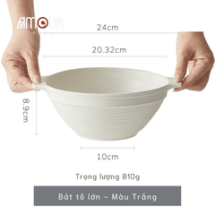 Bộ bát đĩa thủ công Creamy Lavender- vân tròn nhiều lớp tím be - GT02