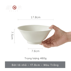 Bộ bát đĩa thủ công Creamy Lavender- vân tròn nhiều lớp tím be - GT02