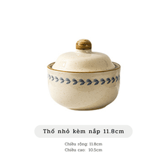 Bộ Bát Đĩa Gốm Mộc An Nhiên phong cách Nhật Bản - TC119
