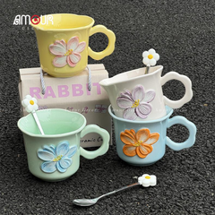 Cốc sứ họa tiết hoa vintage kèm hộp - PT126