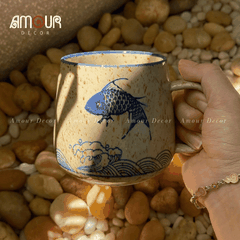 Cốc sứ phong cách Nhật Bản men tiêu - PT123