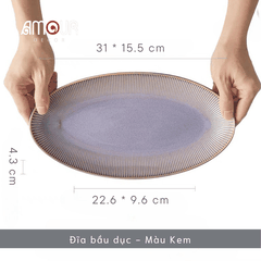 Bộ chén bát đĩa phong cách Bắc Âu thượng hạng - vân sọc nhỏ nhiều màu - Không chì - Chịu được nhiệt độ cao - GT06