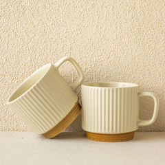 Cốc vân sọc phong cách hiện đại có quai 240ml 7,7cm - PT75