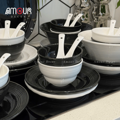 Bộ bát đĩa gốm sứ Tịnh Sắc phong cách Bắc Âu - TC87