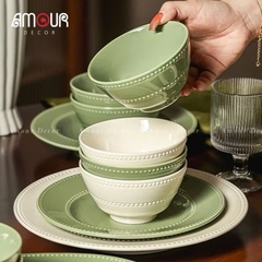 Bộ bát đĩa basic Nordic Pearl - TC70