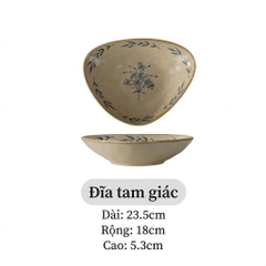 Bộ Bát Đĩa Gốm Mộc An Nhiên phong cách Nhật Bản - TC119