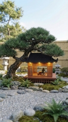 Mô hình nhà Nhật in 3D - nhà chờ
