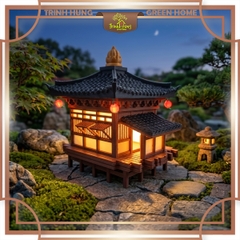 Mô hình nhà Nhật in 3D - nhà có mái hiên 1 tầng