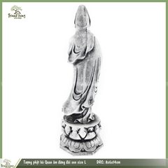 Tượng Phật Bà Quan Âm đứng đài sen size L