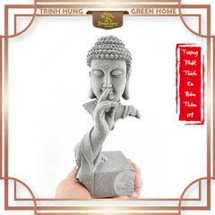 Tượng phật thích ca bán thân 01 đá sa thạch