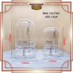 Bình thủy tinh Terrarium chuông nắp chụp