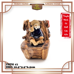 Tượng thuyền đánh cá chất liệu gốm