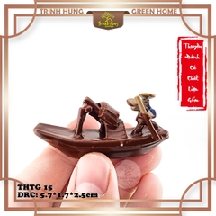 Tượng thuyền đánh cá chất liệu gốm