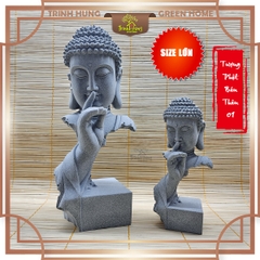 Tượng phật thích ca bán thân 01 đá sa thạch