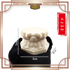 Tượng bệ sen chất liệu quả ngà QNV2057