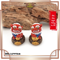 Đôi lân ngồi trống chiêu lộc in 3D