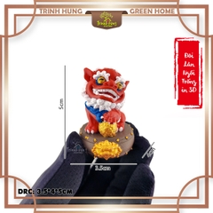 Đôi lân ngồi trống chiêu lộc in 3D