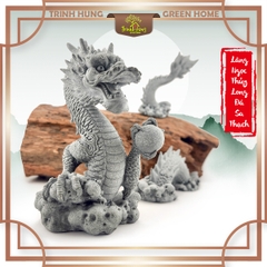 Lãng ngọc thủy long (rồng 3 khúc ver 3) đá sa thạch ST.PVN2351