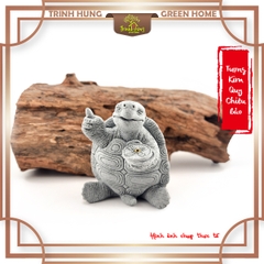 Tượng Kim Quy Chiêu Bảo đá sa thạch ST.PVN2373