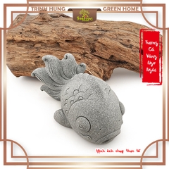 Tượng cá vàng ngơ ngác đá sa thạch ST.PVN2416