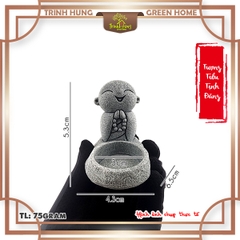 Tượng tiểu tịnh đăng (chú tiểu đốt nến) đá sa thạch ST.PVN2442