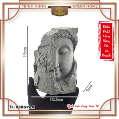 Tượng Diện Phật Tâm Viên (chậu đá) đá sa thạch ST.PVN2443