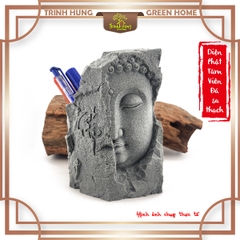 Tượng Diện Phật Tâm Viên (chậu đá) đá sa thạch ST.PVN2443