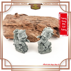 Tượng song mã cát tường đá sa thạch