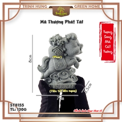 Tượng song mã cát tường đá sa thạch