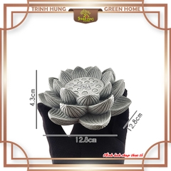 Tượng đế ngồi, đài sen đá sa thạch