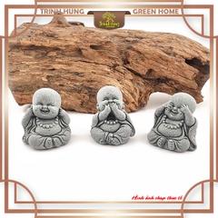 Bộ tượng Di lặc tam không đá sa thạch ST2596
