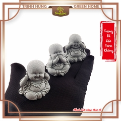 Bộ tượng Di lặc tam không đá sa thạch ST2596