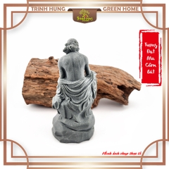 Tượng đạt ma cầm bát đá sa thạch ST0286