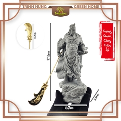 Tượng Quan công trấn ải đá sa thạch ST2586