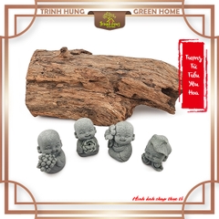 Bộ tượng tứ tiểu yêu hoa đá sa thạch ST0153