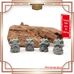 Bộ tượng tiểu lân tứ không đá sa thạch ST003