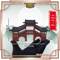 Mô hình nhà cổ trung quốc - cầu 3 mái