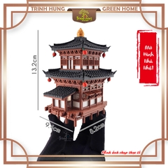 Mô hình nhà Nhật in 3D - nhà có mái hiên 2 tầng