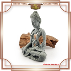 Tượng Hư Không Thiền Phật - xúc địa thủ ấn đá sa thạch ST0377